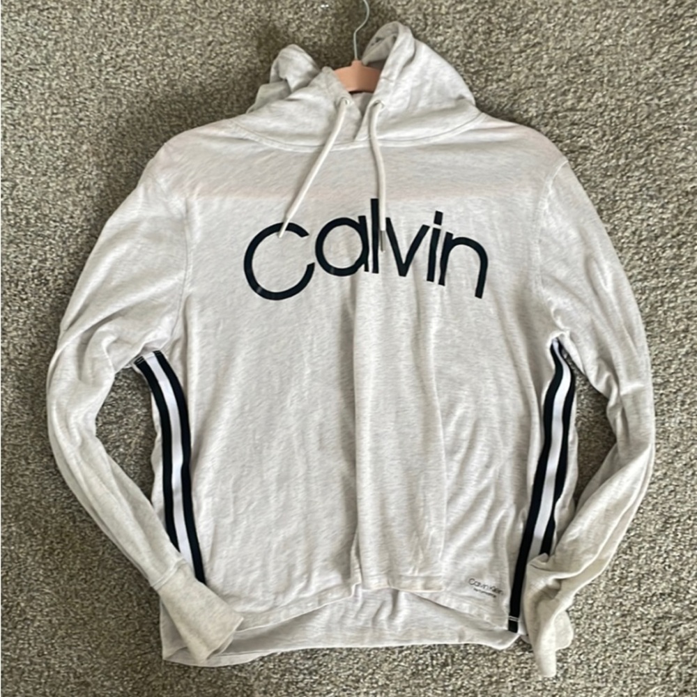 Calvin Klein White Loose Fit Hoodie